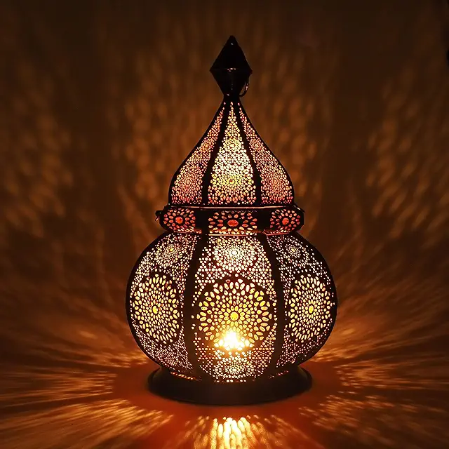 Moroccan Candle Lantern - Handmade Turkish Lamp for Indoor & Outdoor Decor