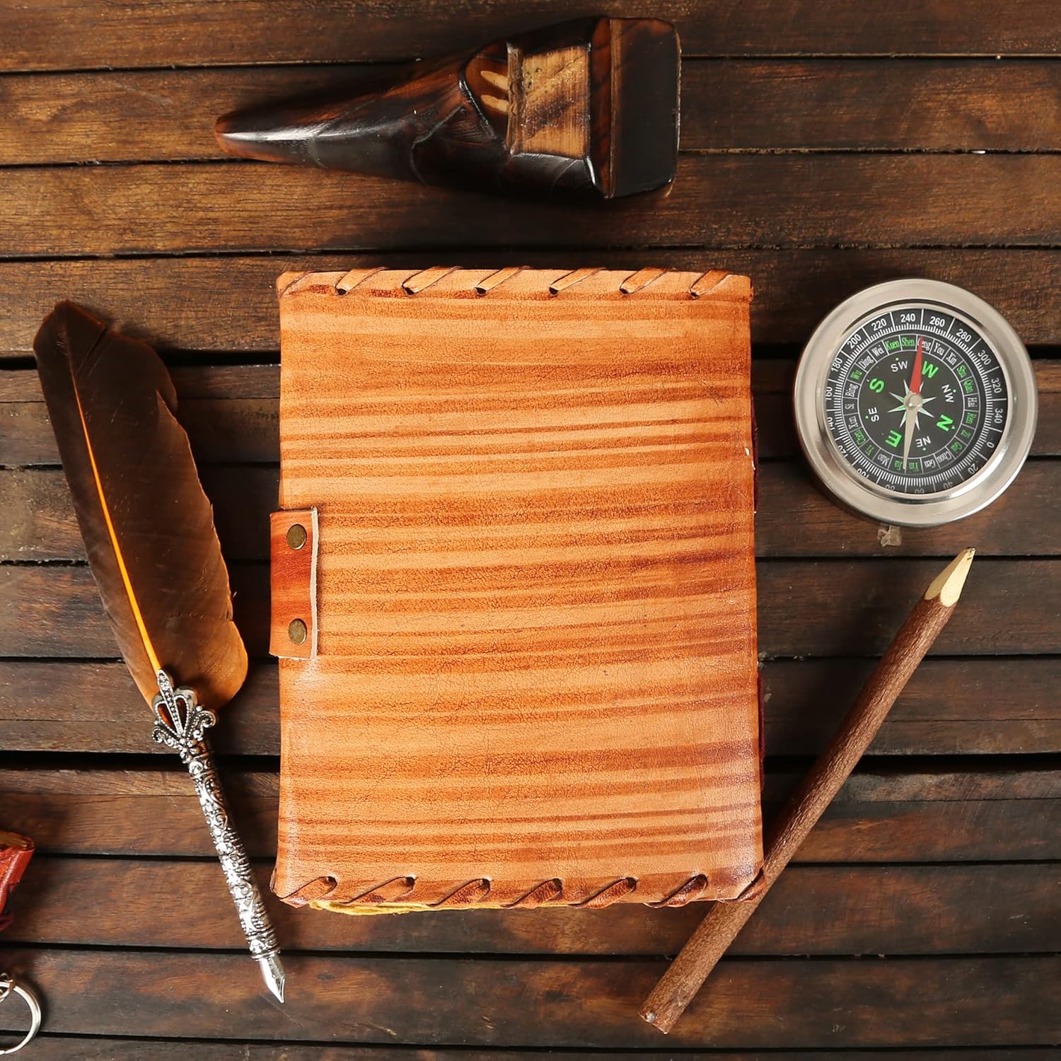 Hocus Pocus Journal for men-Vintage leather bound writing journal with Free leather keychain-Journals for writing Notebook for writing- -Best Christmas Gifts set For Men And Women-Halloween