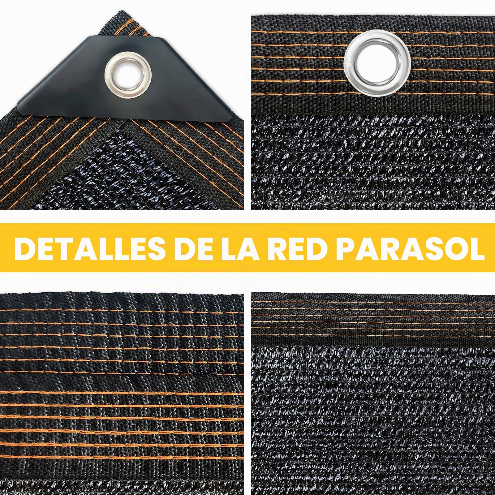 Tela de sombreado con ojales, negra para invernadero con tasa de sombreado del 90% UV resistente para gallinero jardín al aire libre 3x5m
