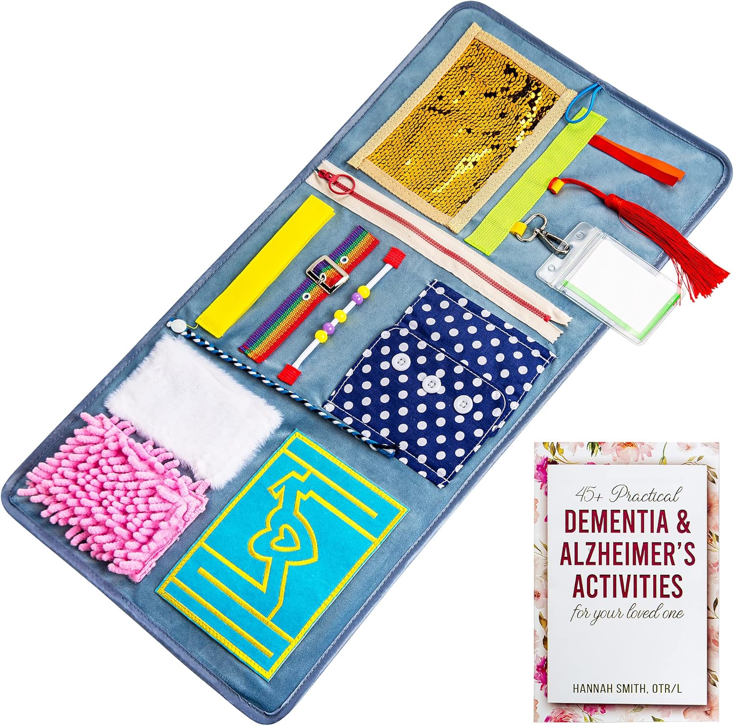 Assistex Fidget Blanket for Adults with Dementia Calming