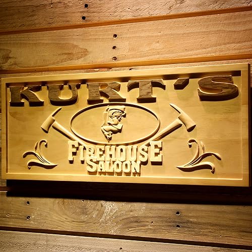 Miniatura 59 de ADVPRO wpa0389 - Letrero de madera grabado en madera con nombre personalizado para el hogar, grande, 26.75 x 10.75 pulgadas