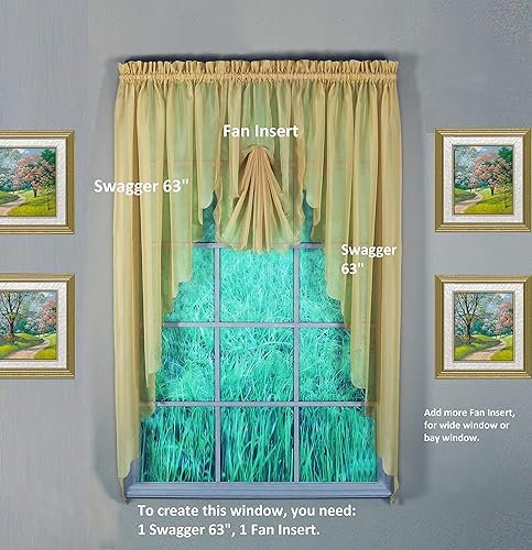 Vista 507 de Today's Curtain - Cortina Emelia de gasa original, panel de 84 pulgadas, negro, 60 pulgadas de ancho x 84 pulgadas de largo