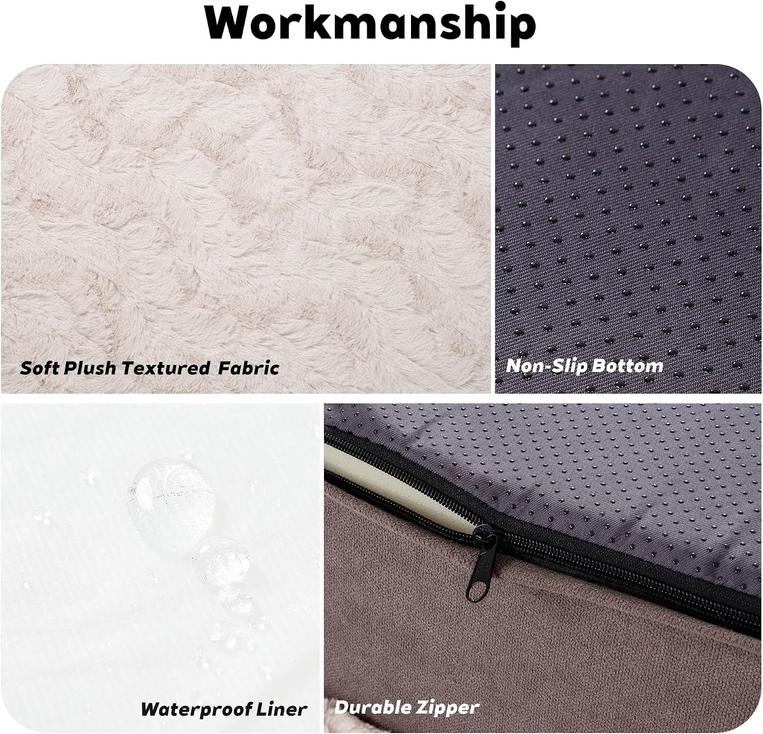 Memory Foam Dog Bed, Extra Large Orthopedic Dog Sofa with Sides and Waterproof Liner, Washable Bolster Pet Bed Couch with Removable Cover, Jumbo Plus | 60 inch, Brown