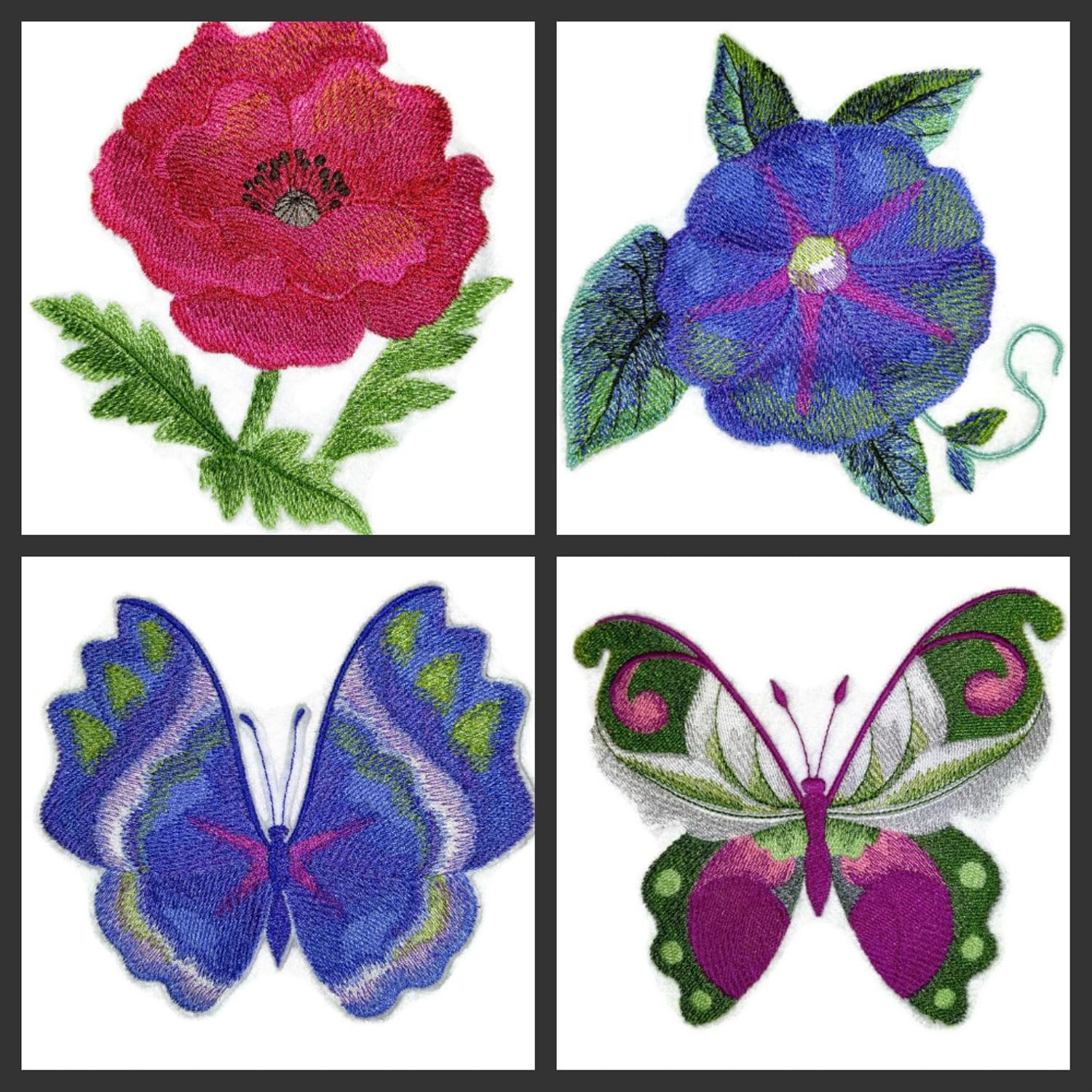 Custom and Unique Watercolor Blooms and Butterflies [Watercolor Morning Glory Bloom] Embroidered Iron on/Sew Patch [5.06" * 4.85"] [Made in USA]