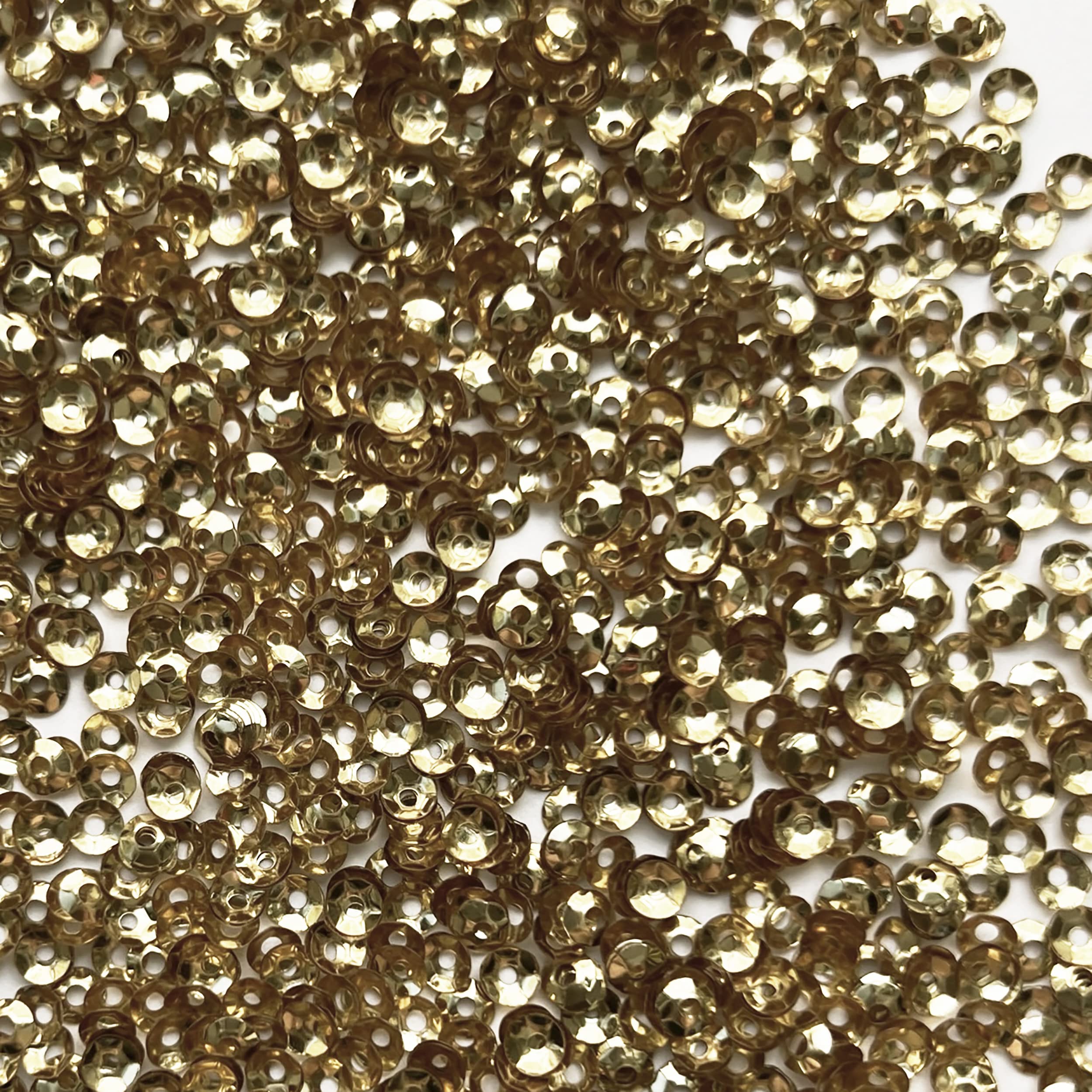 4mm Cup Sequins Rich Gold Shiny Metallic Made in USA