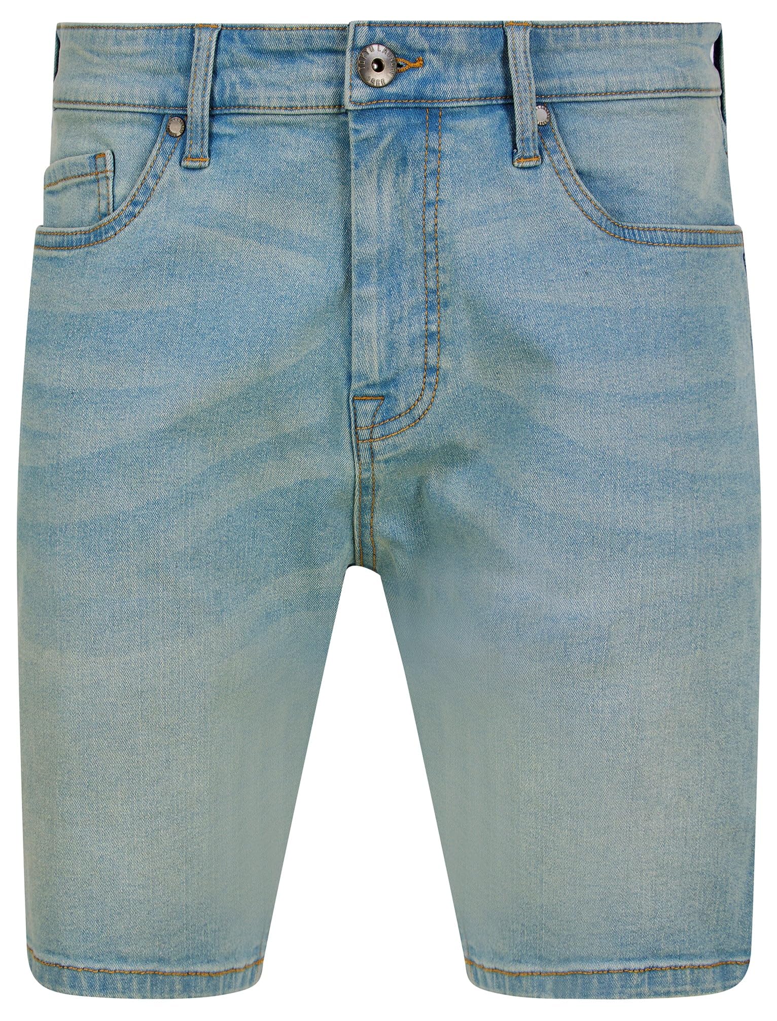 Tokyo Laundry Men's Light Blue Wash 'Salakos' Stretch Cotton Slim Fit Denim Shorts - Xl