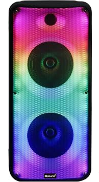 Supersonic IQ-7188DJBT Portable Bluetooth Speaker, 8-Inch, TWS Technology, LED Lights, Multiple Inputs, Mic - Perfect for Any Event
