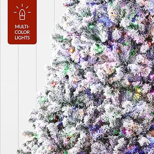 Miniatura 7 de Best Choice Products Árbol de Navidad artificial preiluminado de 7.5 pies para el hogar, oficina, decoración de fiesta con 550 luces blancas cálidas