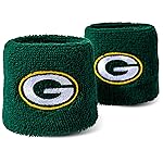 NFL Green Bay Packers Franklin Sports Bay Packers Embroidered Wristbandsnfl Embroidered Wristbands, One Size