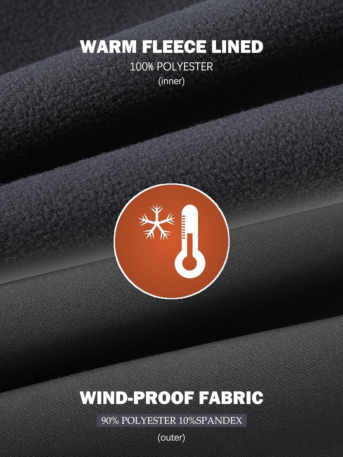 Women's Polar Fleece Lined Waterproof Hiking Pants Insulated Softshell Warm Outdoor Winter Snow Ski Pants - Image 3