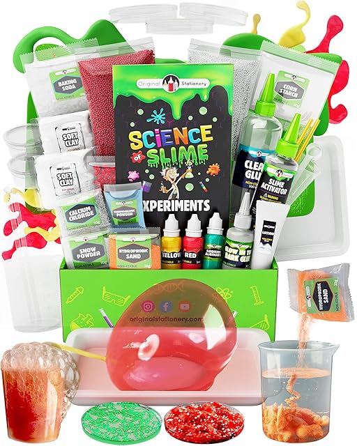 Original Stationery Science of Slime Kit, Slime Making Kit with Slime Ingredients to Create Kids Slime Experiments, Amazing Science Kits for Kids Age