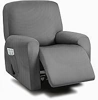 Vista 22 de ULTICOR Fundas para Sofá Reclinable de 8 Piezas, Fundas Elásticas de Hilo Teñido para Sofá Reclinable de 3 Cojines, Fundas Deslizables para Sofá