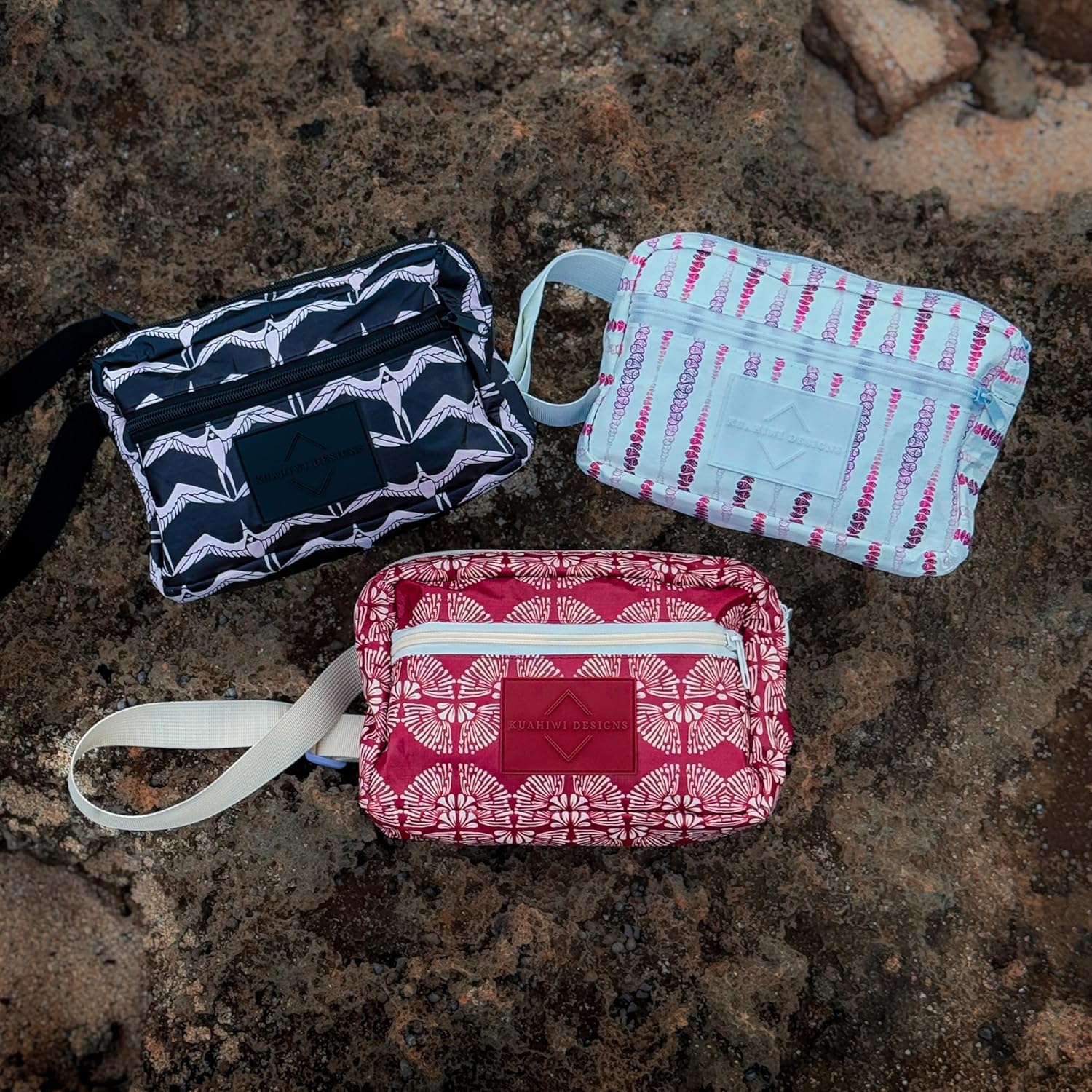 Ombré Kahelelani Fanny Pack – Water-Resistant Tyvek Belt Bag with Adjustable Strap, Multi-Pocket Waist Pack for Travel & Everyday Use