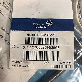 Johnson Controls TE-631GV-2 Temperature Sensor, Flange, 4 Size