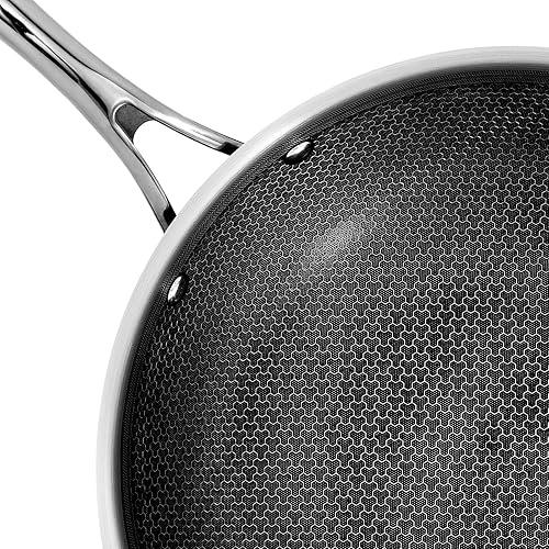 Miniatura 2 de DELUXE Wok de cerámica híbrida antiadherente de 12 pulgadas, mango que se mantiene fresco, apto para horno de lavavajillas, listo para inducción,