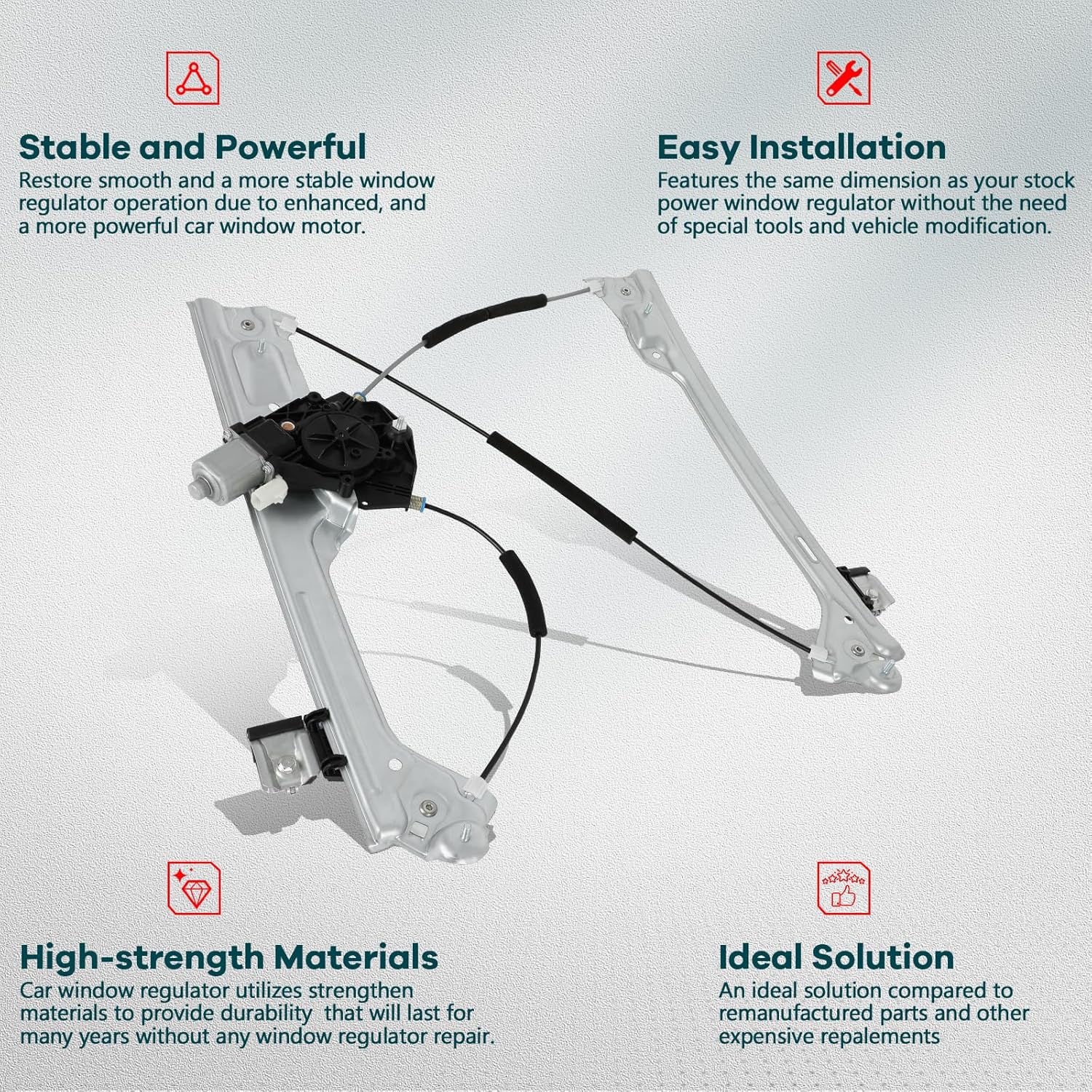 FINDAUTO 751-777 Front Right Passenger Side Power Window Regulator with Motor Assembly Compatible for 2014-2018 for Chevrolet for Cheyenne,2014-2018 for Chevrolet for Silverado 1500