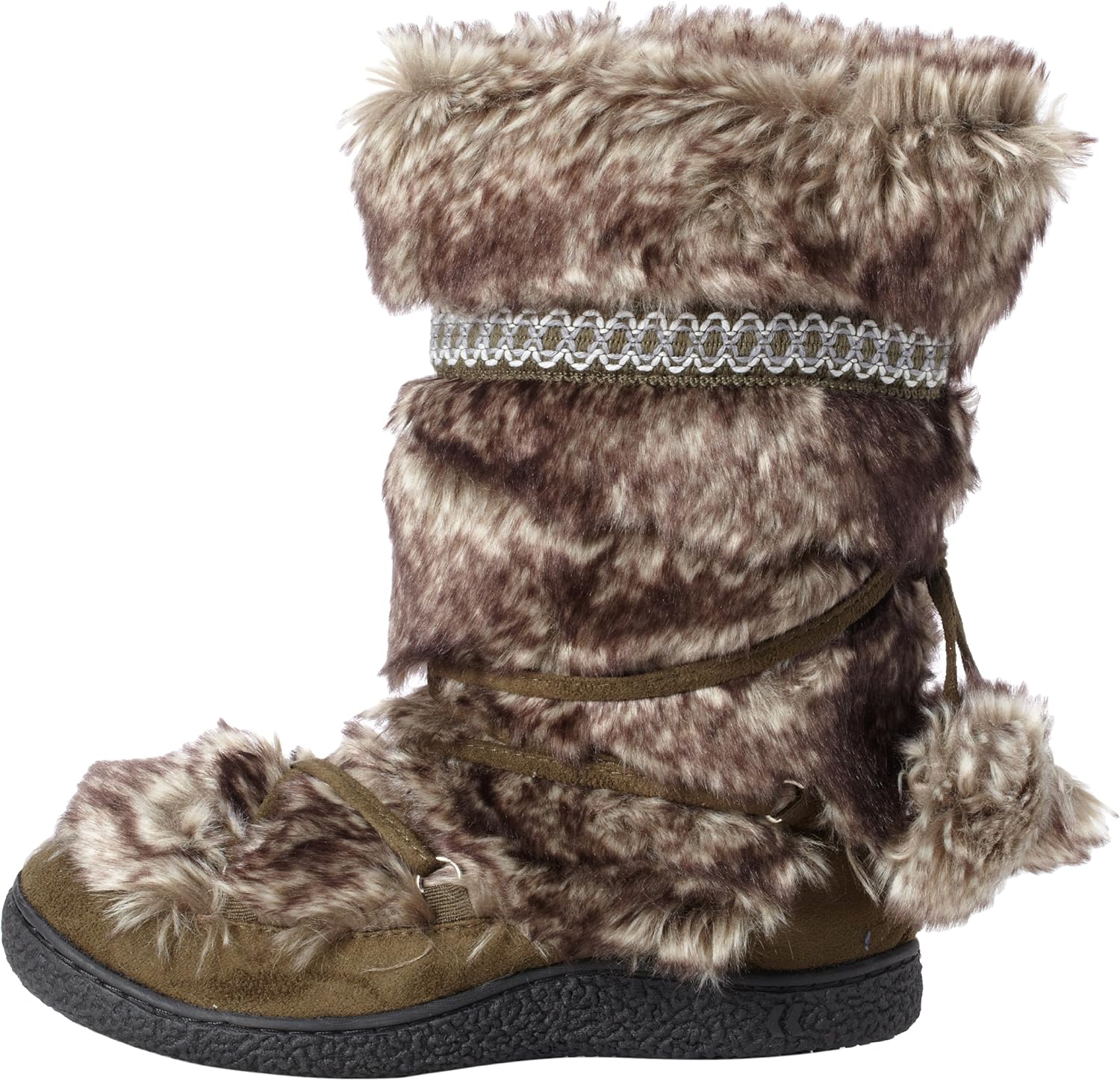 tall fuzzy slipper boots