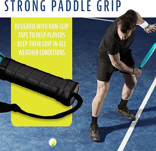 Miniatura 5 de Franklin Sports Pala de pádel - ENDEAVOR - Pádel de fibra de vidrio con núcleo de espuma - Raqueta de tenis Pop - Pádel de 12.87 oz - Rendimiento