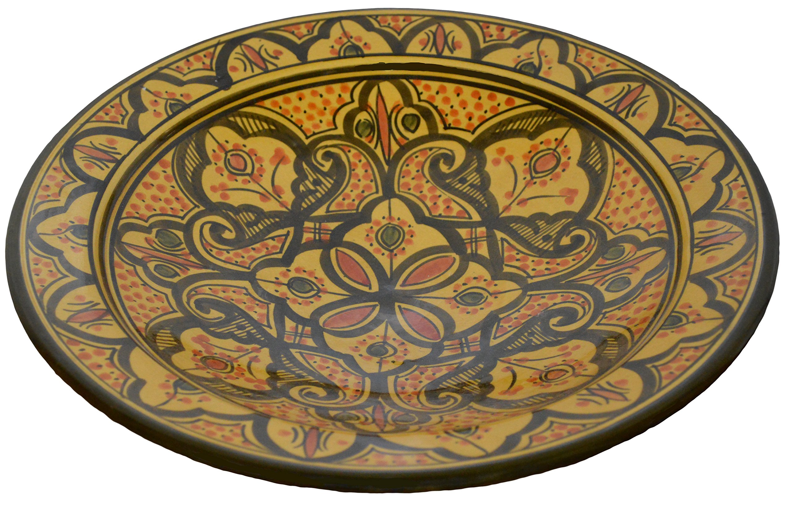 Ceramic Plates Handmade Moroccan Plate Serving 12 Inches Decorative Bowl