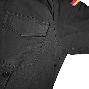Army Jacket German Bundeswehr Military Style Moleskin Cotton Long Sleeve Work Top