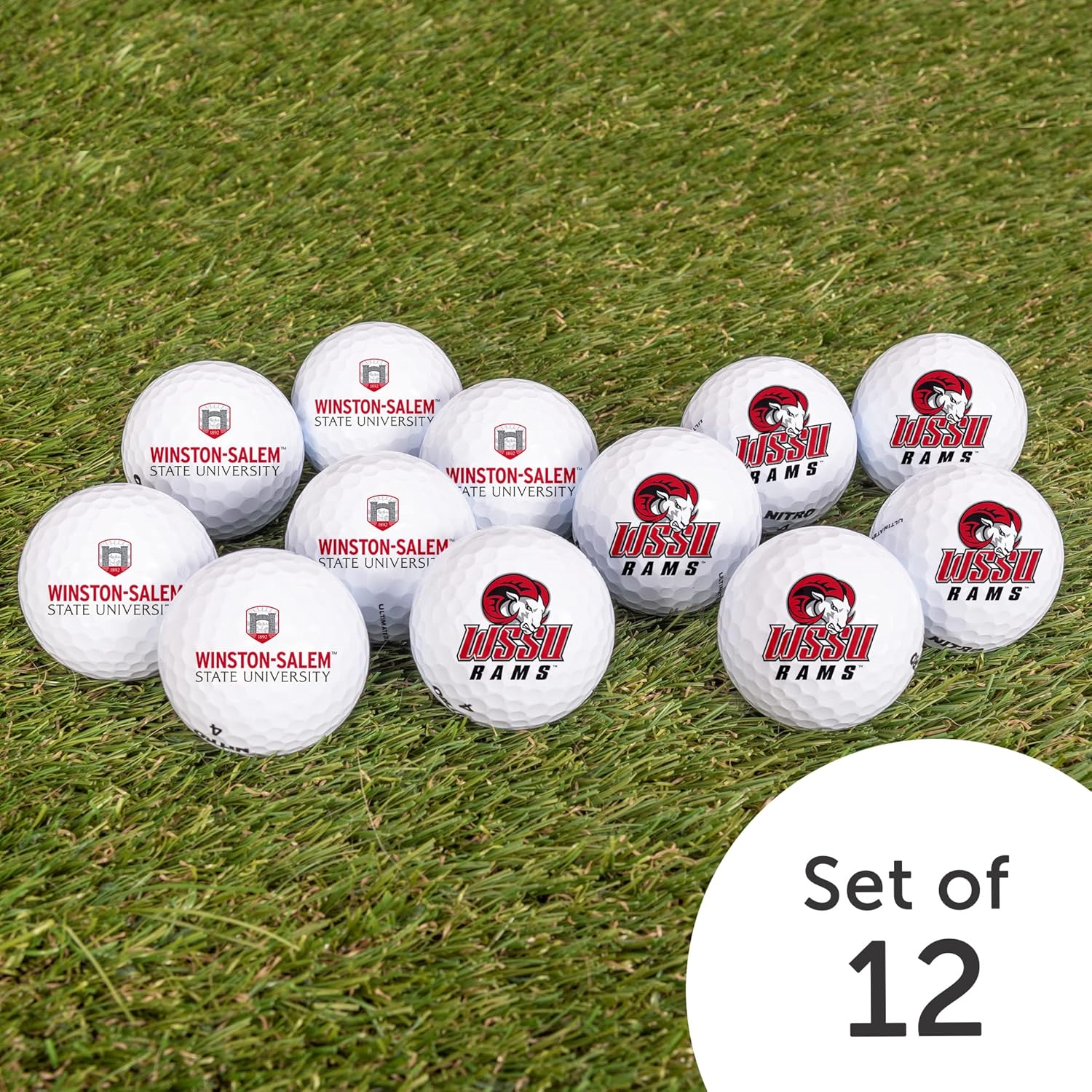 Desert Cactus Winston Salem State University Golf Balls 12 Pack – WSSU Rams Full Color Dozen – Officially Licensed Sport Team Accessory