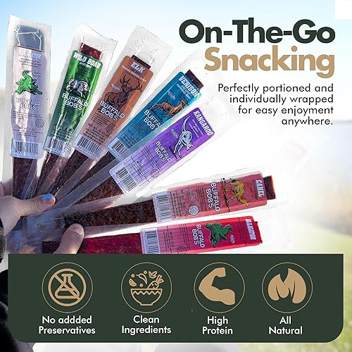 Miniatura 2 de Buffalo Bob's Wild Game Jerky- Sampler Gift Pack de 10