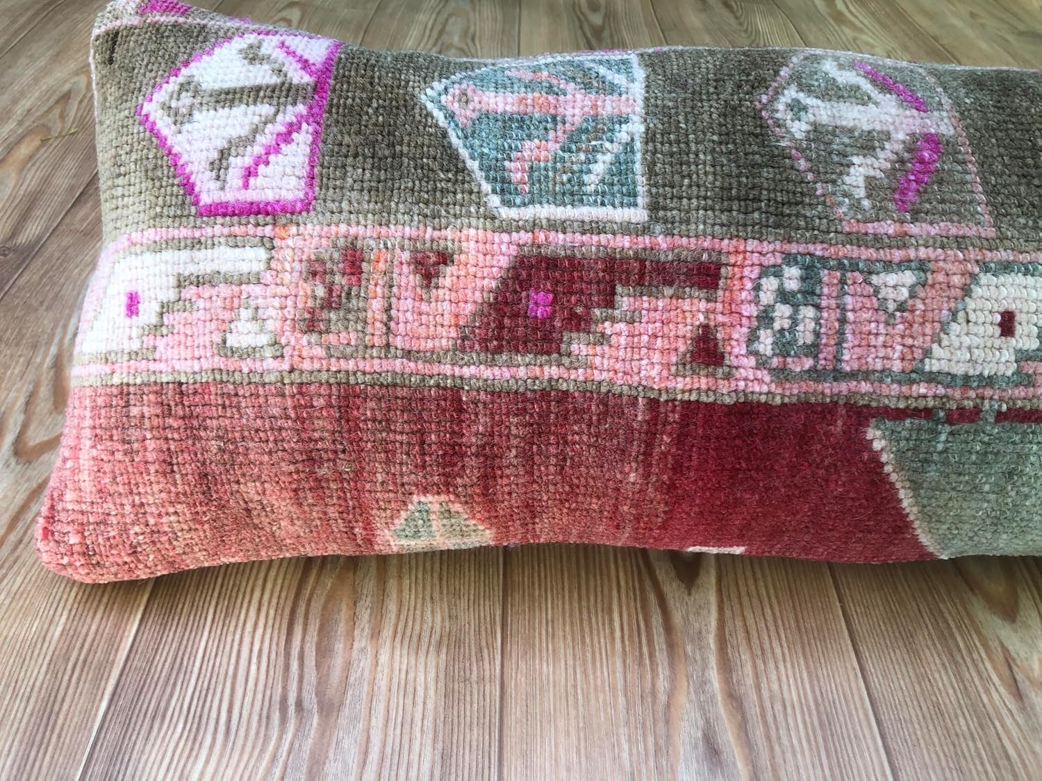 Turkish Lumbar Pillow Covers/ 12 x 36 inches Turkish Lumbar Pillows,Turkish Rug Pillow Cover/Turkish Rug Pillow Cover |