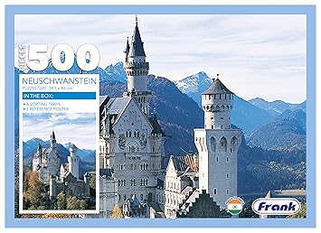Frank Neuschwanstein 500 Piece Jigsaw Puzzle for Adults & Kids Above 10 Years | Having Realistic Illustrations - Fun & Challenging Puzzle Games for Focus, Memory & Stress Relief | Gifts for Teenagers - image, photos