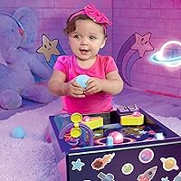 Vista 5 de Little Tikes Mi primera mesa de pinball de la vieja escuela, letras, números, planetas, conteo, sonidos, aprendizaje, luces, retro, juguete