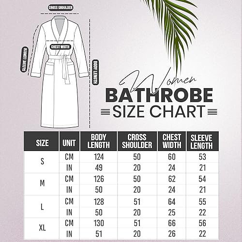 Miniatura 5 de NY Threads - Bata de baño de vellón para mujer con cuello tipo chal, bata larga y suave