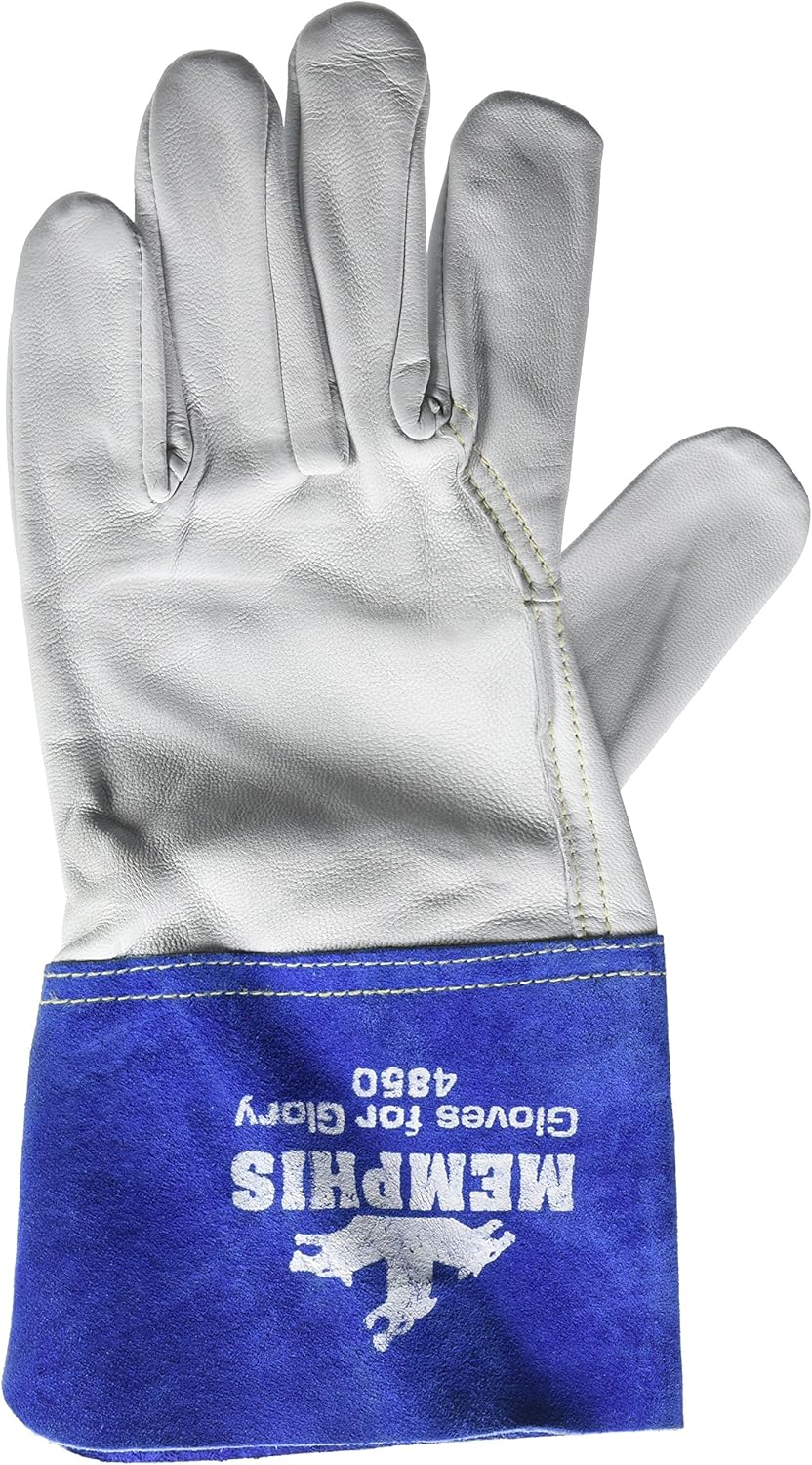 MCR Safety 4850LH Gloves For Glory, Grain Goat Leather, Dupont Kevlar Liner, Mig/Tig, 4.5" Split Cow Cuff, Left Hand Only