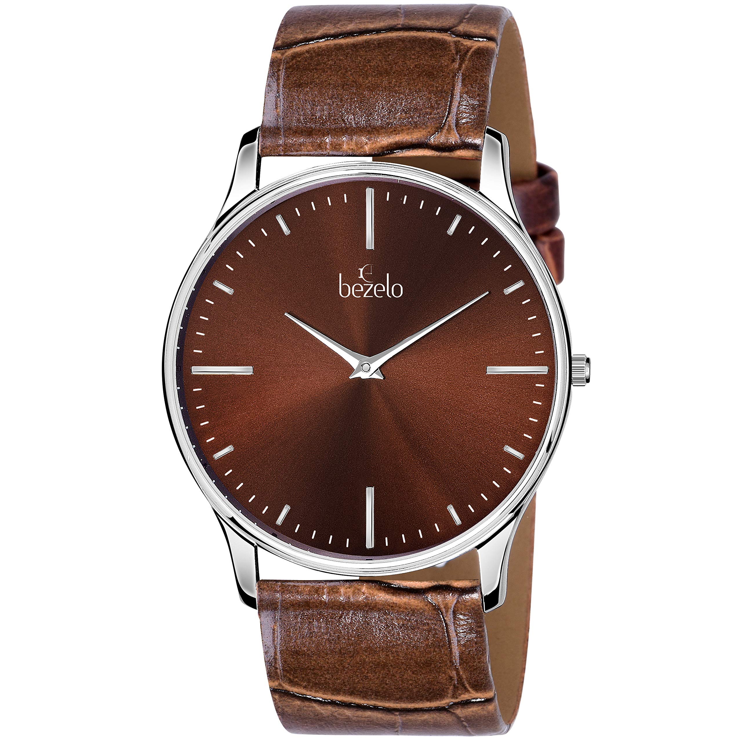 BEZELO Analogue Brown DIAL Ultra SLIM-GR-1005-SL-BR-BR Mens Watch (B07VQTP76M) Amazon Price History, Amazon Price Tracker