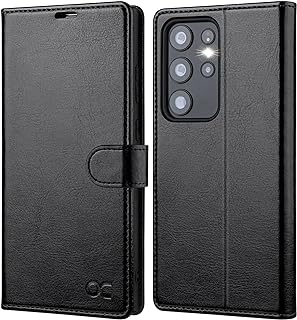 OCASE Compatible with Galaxy S23 Ultra 5G Case Wallet, PU Leather Flip Folio Case with Card Holders RFID Blocking Kickstand [Shockproof TPU Inner Shell] Phone Case 6.8 Inch (2023) - Black