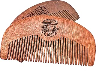 Barbanegra Beard and Mustache Wood Comb, Perfect for Balms and Oils, Anti-Static, Pocket Size for all types of Beards.