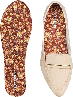 FLAT SOCKS Womens No Show Socks, Sockless Shoe Liner, No Slipping, No Stinking, Washable Barefoot Shoe Insert, Floral Print