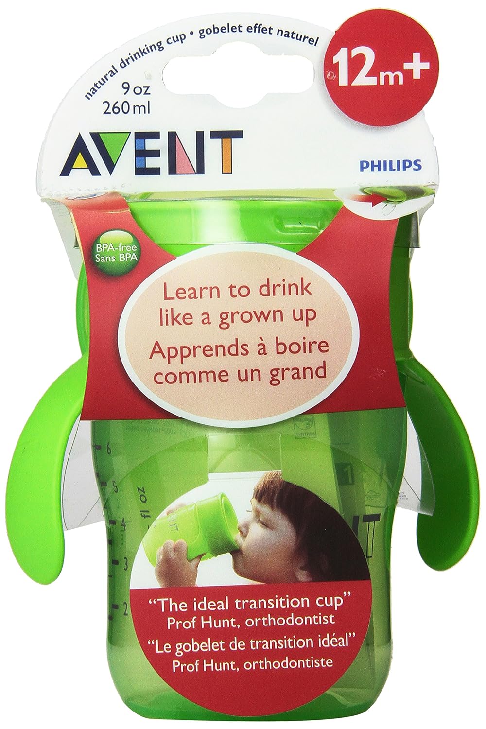 Philips AVENT 9 Ounce BPA Free Natural Drinking Cup, 1-Pack, Green