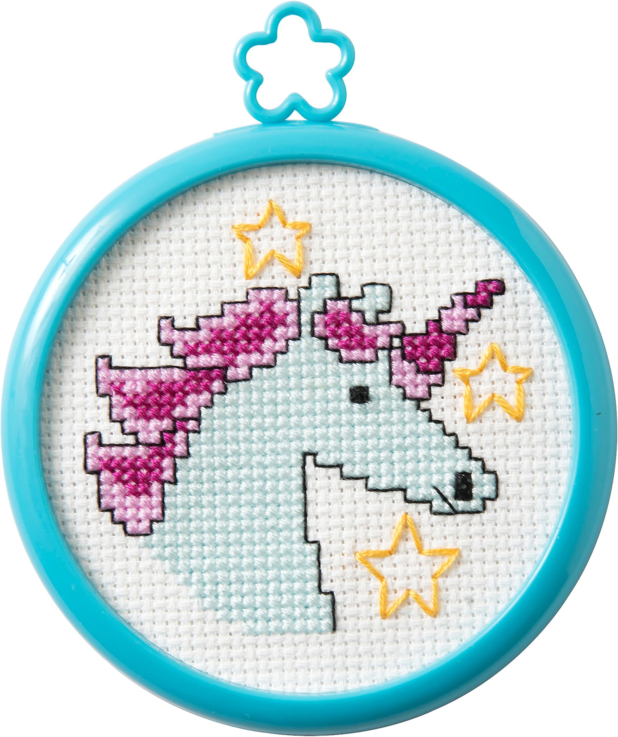 47816E My First Stitch Cross Stitch Kit, 3", Unicorn