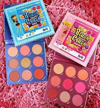 Blush Crush 9 Color Blush Palette - Match Three by Rude Cosmetics for Women - 0.67 oz Blush