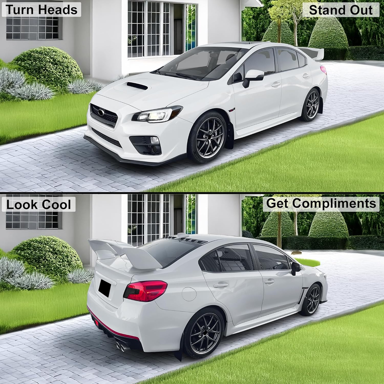 BOGAR TECH DESIGNS Fog Head Tail Light Amber Sidemarker Delete Tint Kit Compatible with Subaru WRX/STI 2015-2021, Dark Smoke
