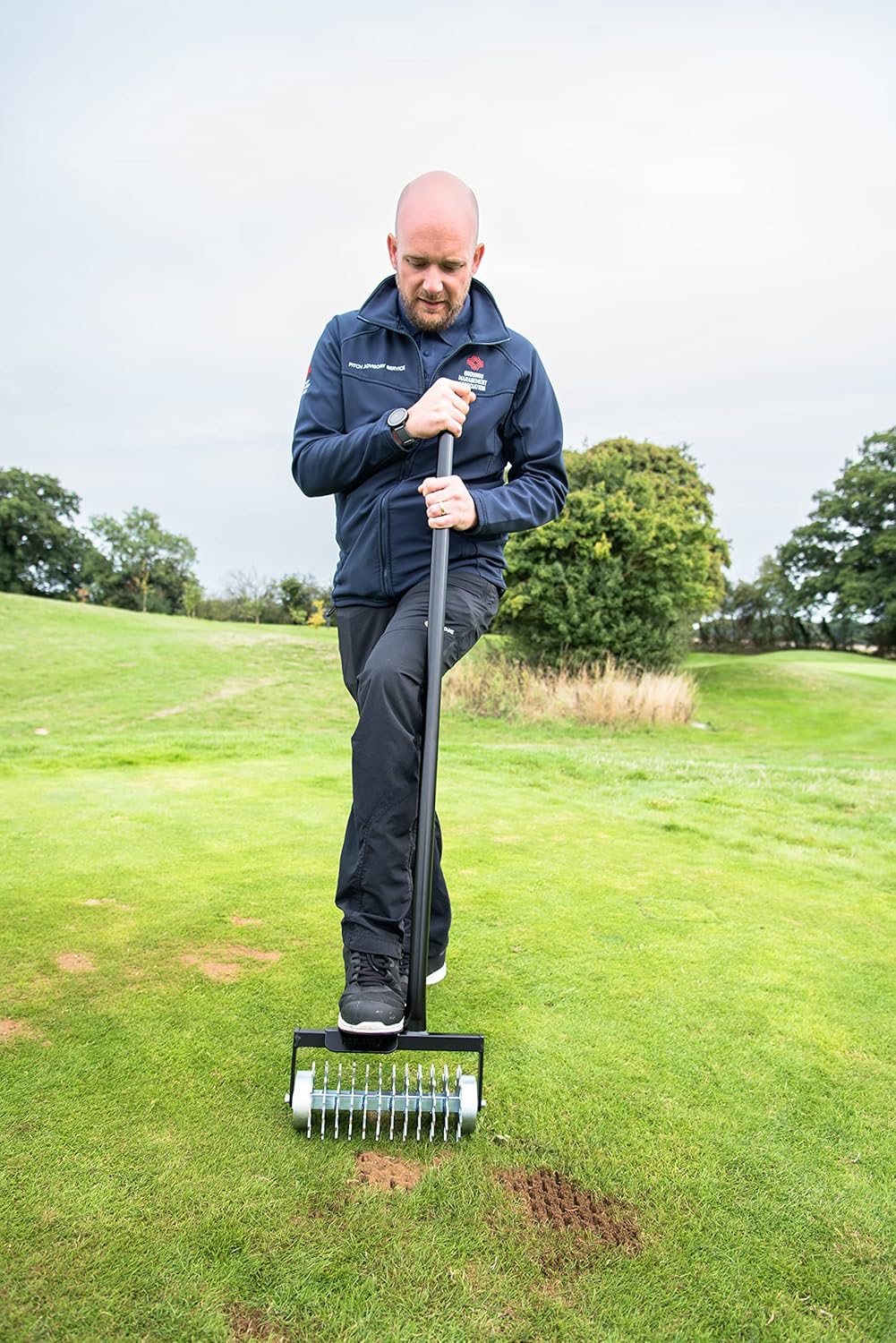 BMS Rotary Hand Seed Slotter, for overseeding worn areas/patches on all fine turf areas