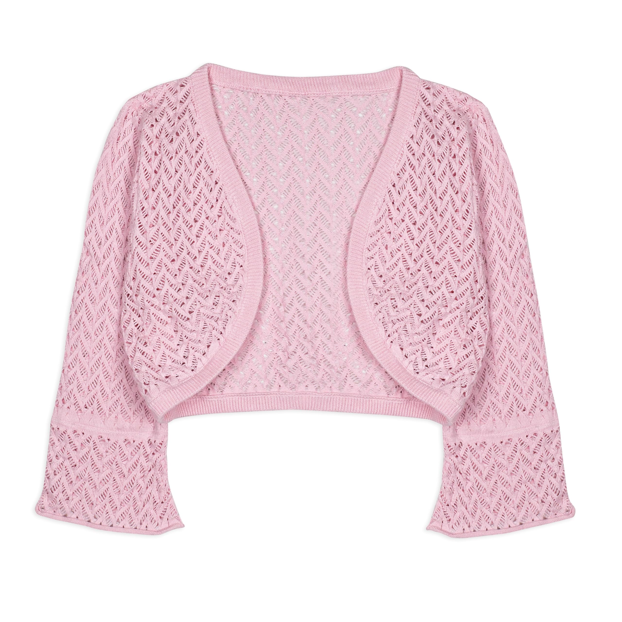 BOLEROSE Girls Loose-Knit 3/4 Sleeve Bolero