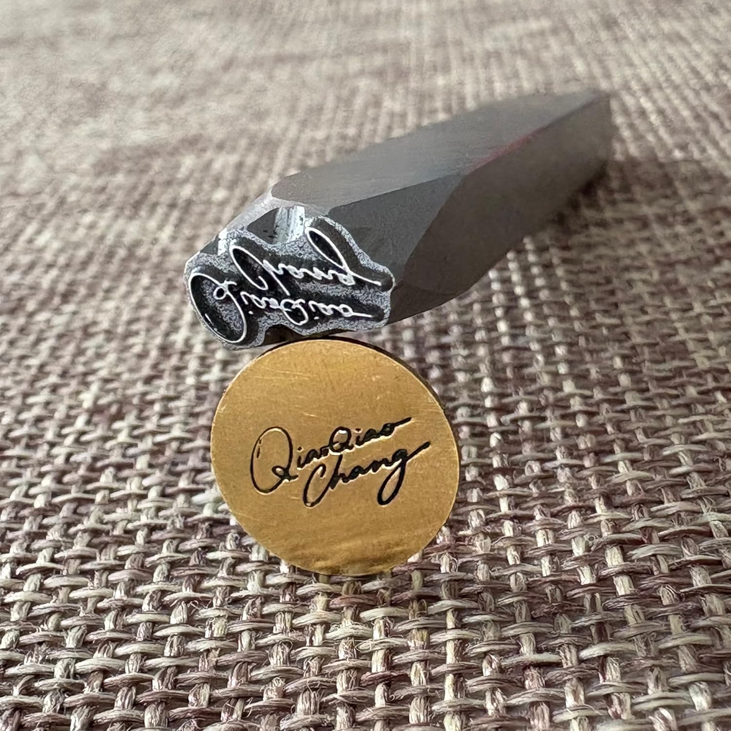 Custom Metal Stamp - Personalized Hand Stamping Tool for Embossing Text, Logos & Handwritten Signatures on Metal | Jewelry Stamping Die for Brand Marking, Corporate Identity & Business Brand Building