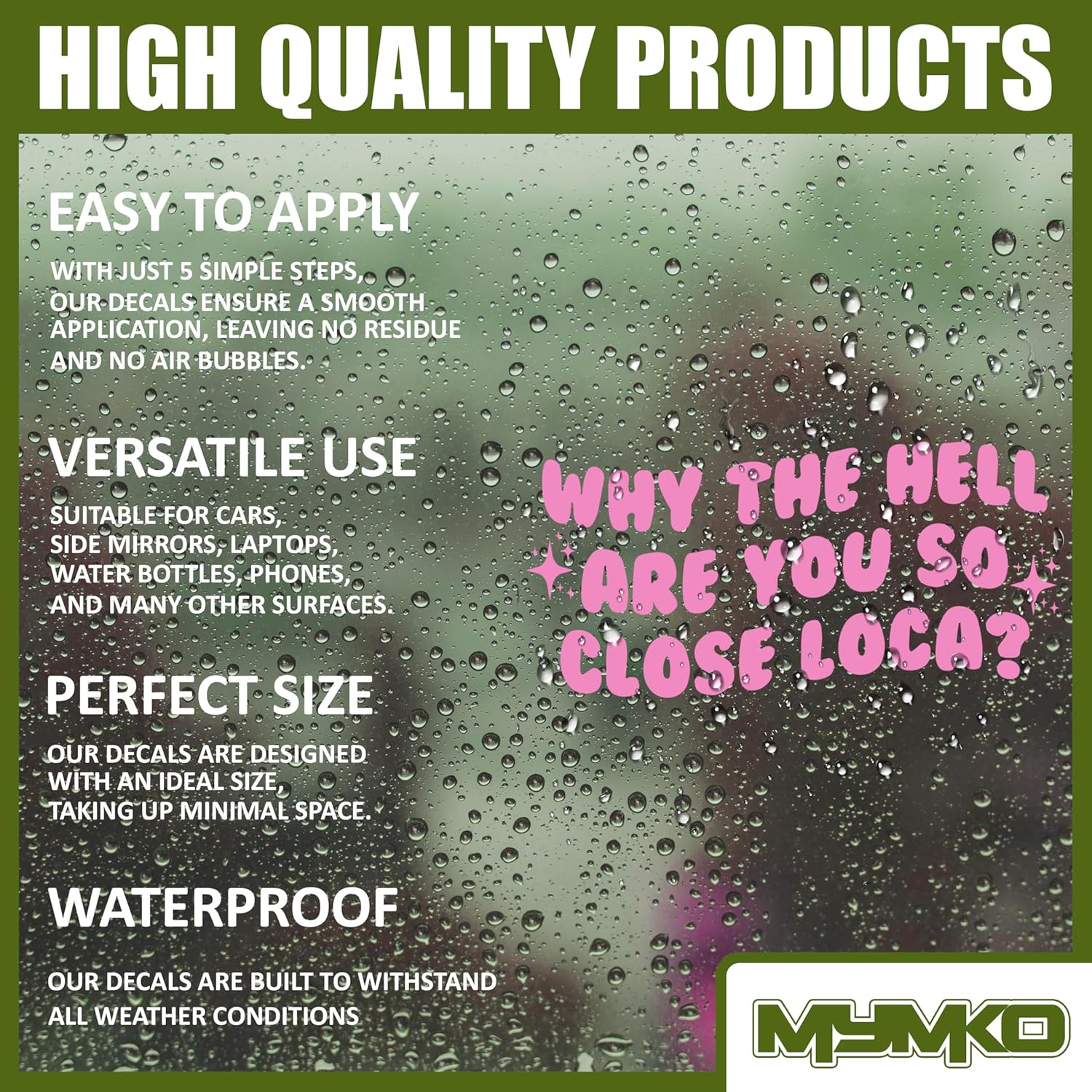 Why The Hell are You So Close Loca? Decal, Bookish Car Window Decals, 6 Inches UV DTF Tranfer Car Stickers, Weatherproof Car Truck Window Bumper Sticker, Car Stickers and Decals for Women Man - Image 5