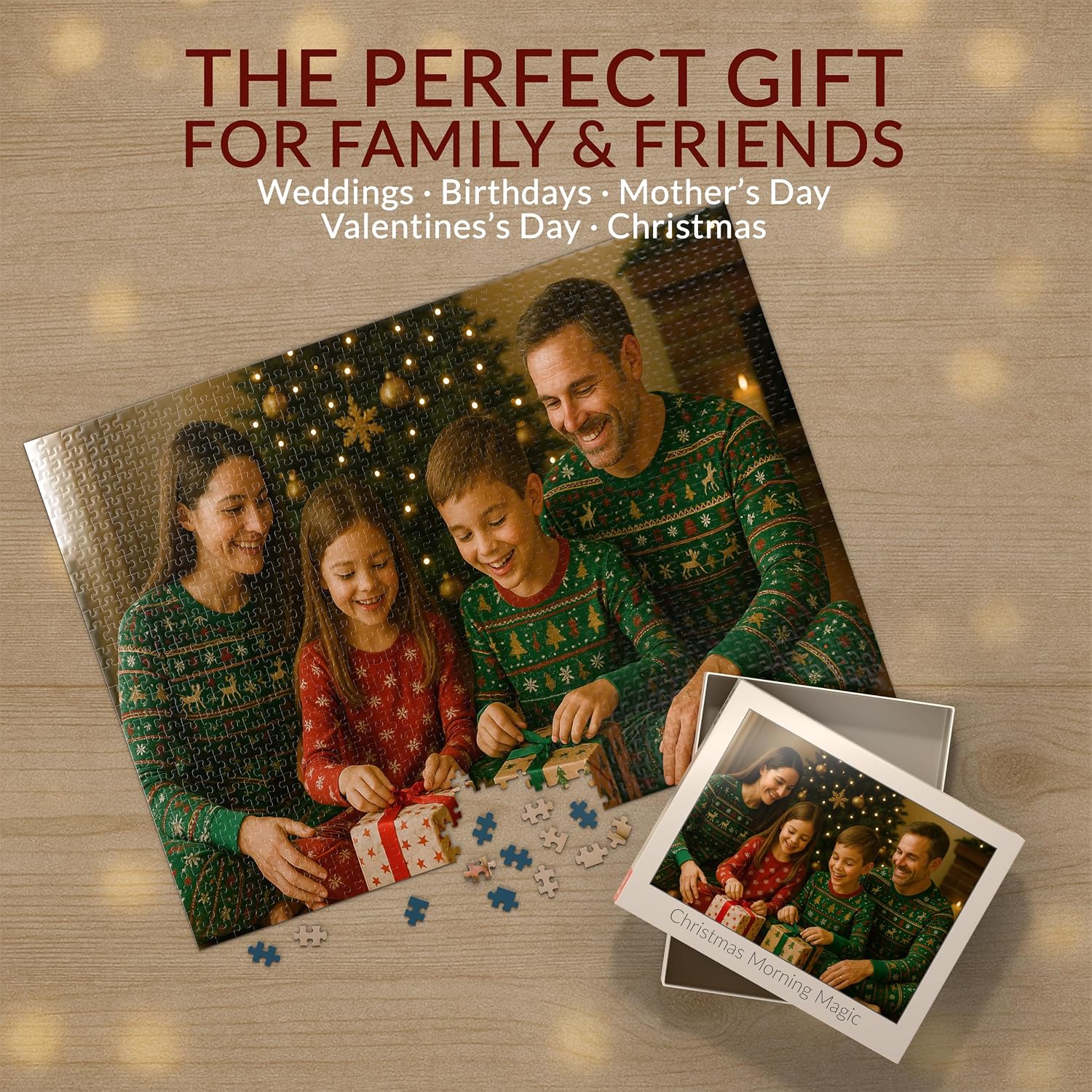 MyPuzzle Custom Photo Puzzle - Personalized Jigsaw Puzzle Made from Your Own Picture, Ideal Gift for Birthdays, Mother's Day, Valentine's Day & Weddings - 1000 Pieces (Landscape/Horizontal)
