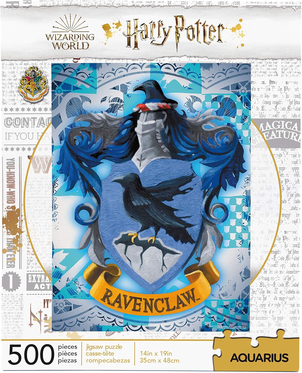 AQUARIUS 62180 Harry Potter Ravenclaw House Crest 500 Piece Jigsaw Puzzle, Multi-Colored