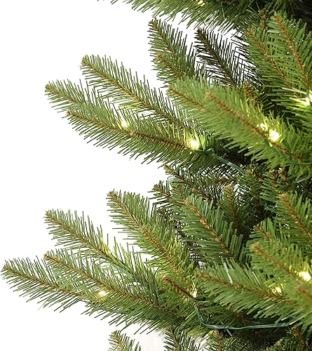 Miniatura 2 de Puleo International Árbol de Navidad artificial de abeto Fraser preiluminado de 7.5 pies con 400 luces RGB multifunción, color verde