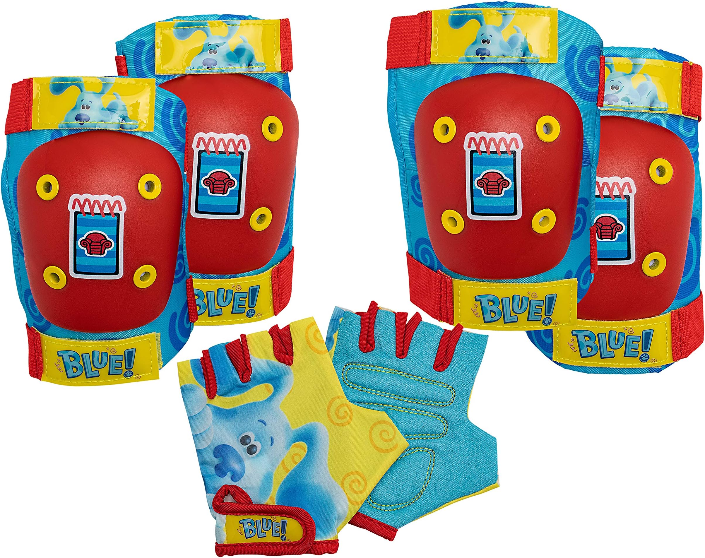 Nickelodeon Paw Patrol and Blue's Clues & You! Toddler and Kids Elbow/Knee Pads and Gloves Sets, Multiple Colors