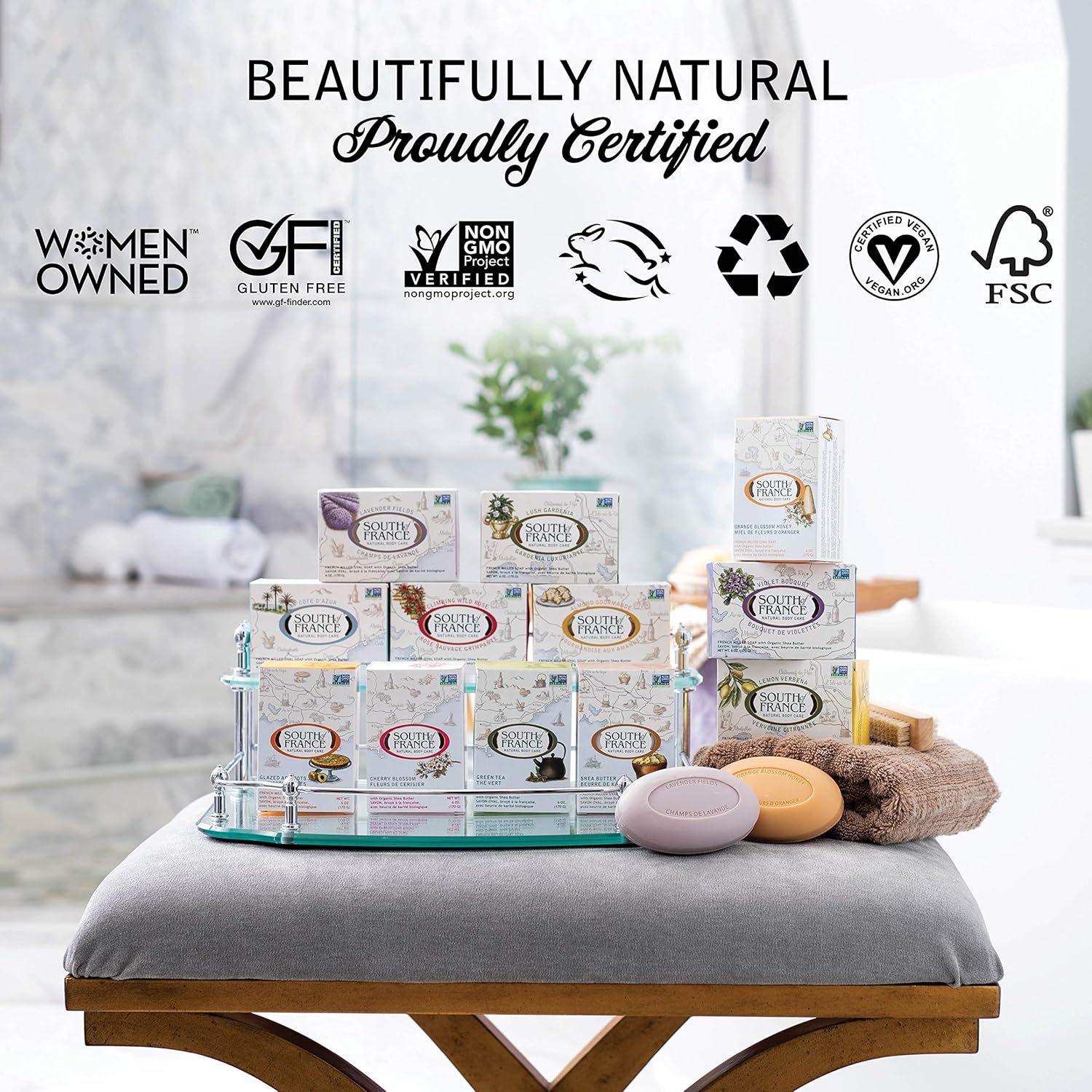 South Of France Natural Body Care Triple Milled Large 6OZ Bar Soap (Variety Pack 1, 8 Bars) - Image 6