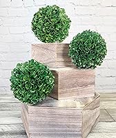 Vista 7 de Admired by Nature 3 bolas de 5 pulgadas Topiario de boj artificial, bolas de boj artificiales para macetas para decoración de bodas, decoración