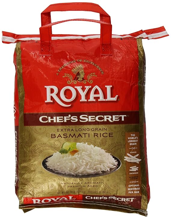 Amazon Com Royal Chef S Secret Extra Long Grain Basmati Rice 10 Pound White Basmati Rice Produce Grocery Gourmet Food
